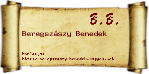 Beregszászy Benedek névjegykártya